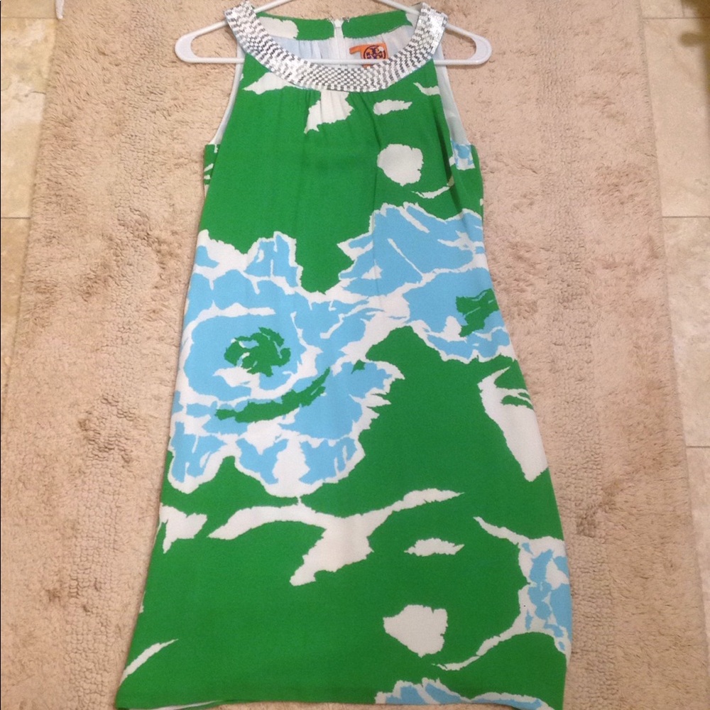 Tory Burch Green haltered dress